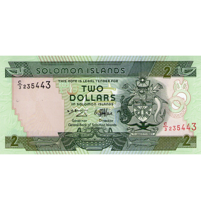 Solomon Islands 2 Dollars 1997 ND Pick 18